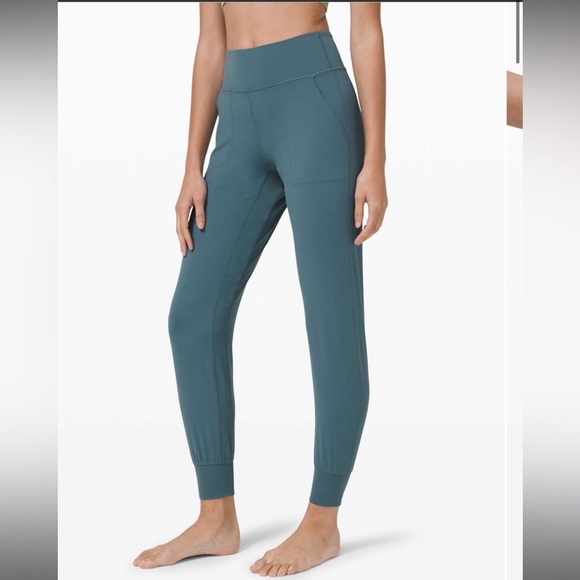 Lululemon women’s desert Teal Align jogger leggings 28” in size 4 active sporty - Picture 1 of 12